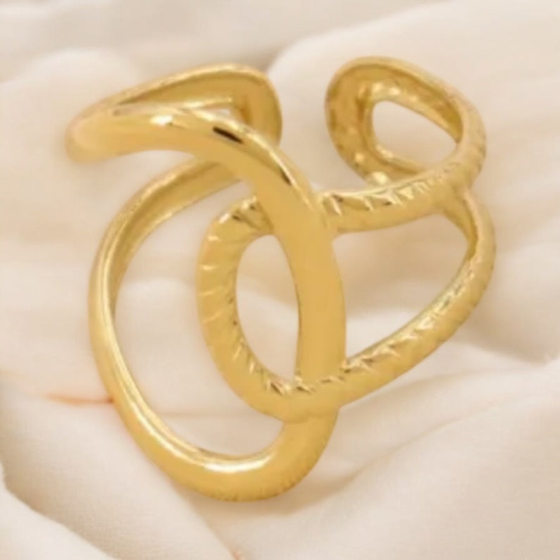 Bague Alliance En Acier Inoxydable Avec Zircon - Taille 59, élégante, Neuve Sans Boîte